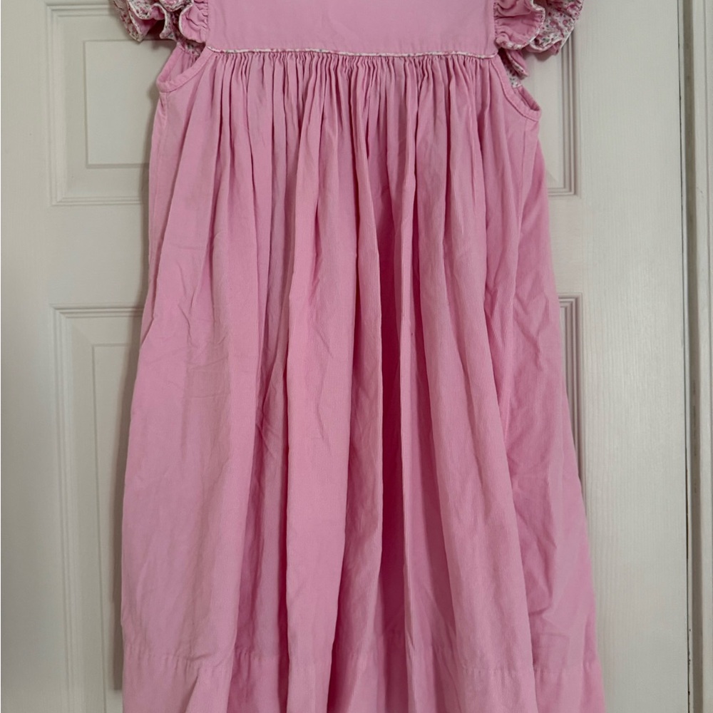 Adorable Pink Ruffle Sleeve Kids Dress